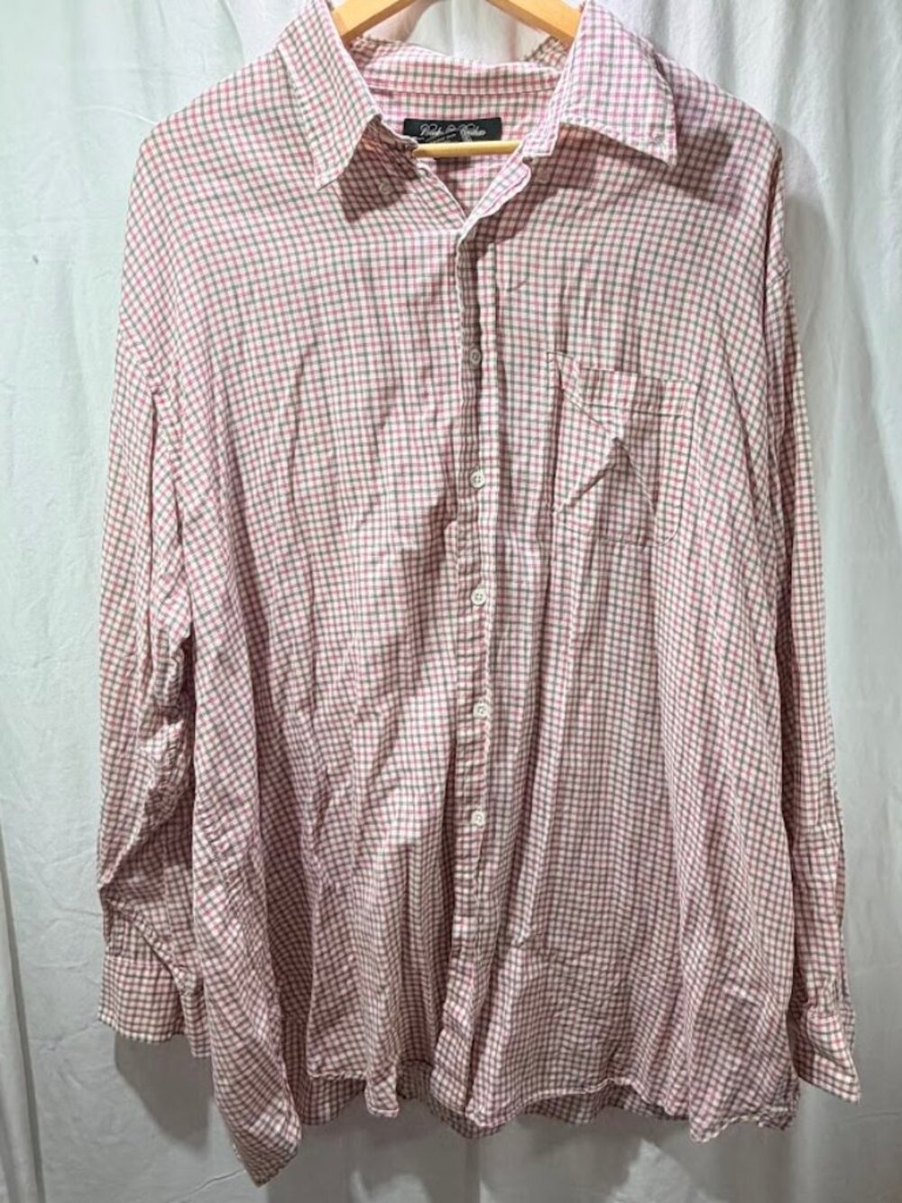 Brooks Brothers Country Club Mens XXL Plaid Button Down Shirt Italian Fabric